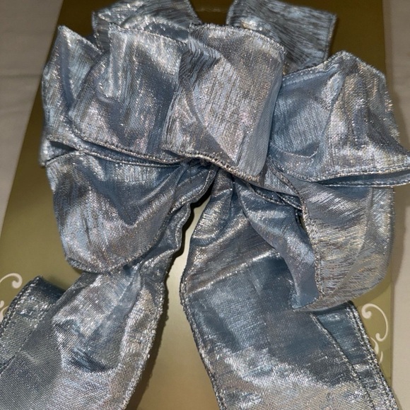 Christmas Midnight Clear Blue Tree Bow Topper Set - Picture 5 of 12